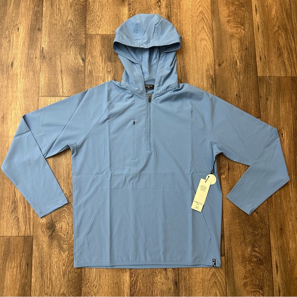 Kenneth Cole Golf Hooded Jacket 1/2 Zip Water Resistant Lightweight Men’s Size S